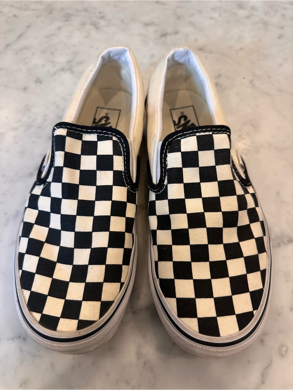 Vans classic Checkerboard Slip-On in Black and White